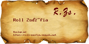 Roll Zsófia névjegykártya