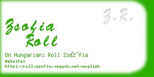 zsofia roll business card